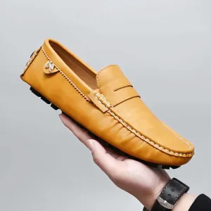Men's Leather Penny Loafers - Smart Casual Shoes