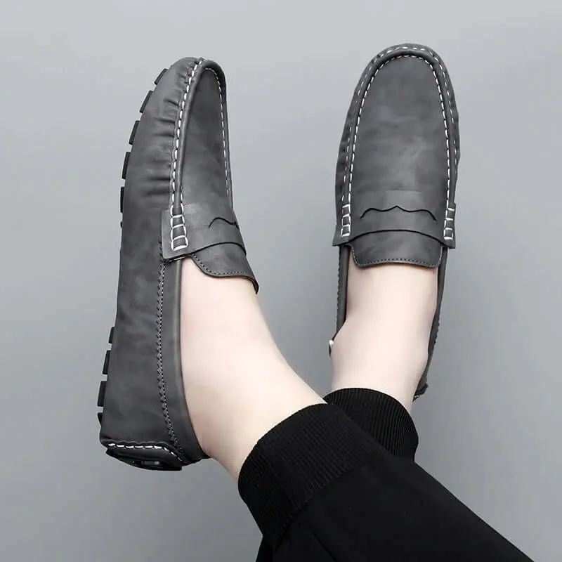 Men's Leather Penny Loafers - Smart Casual Shoes