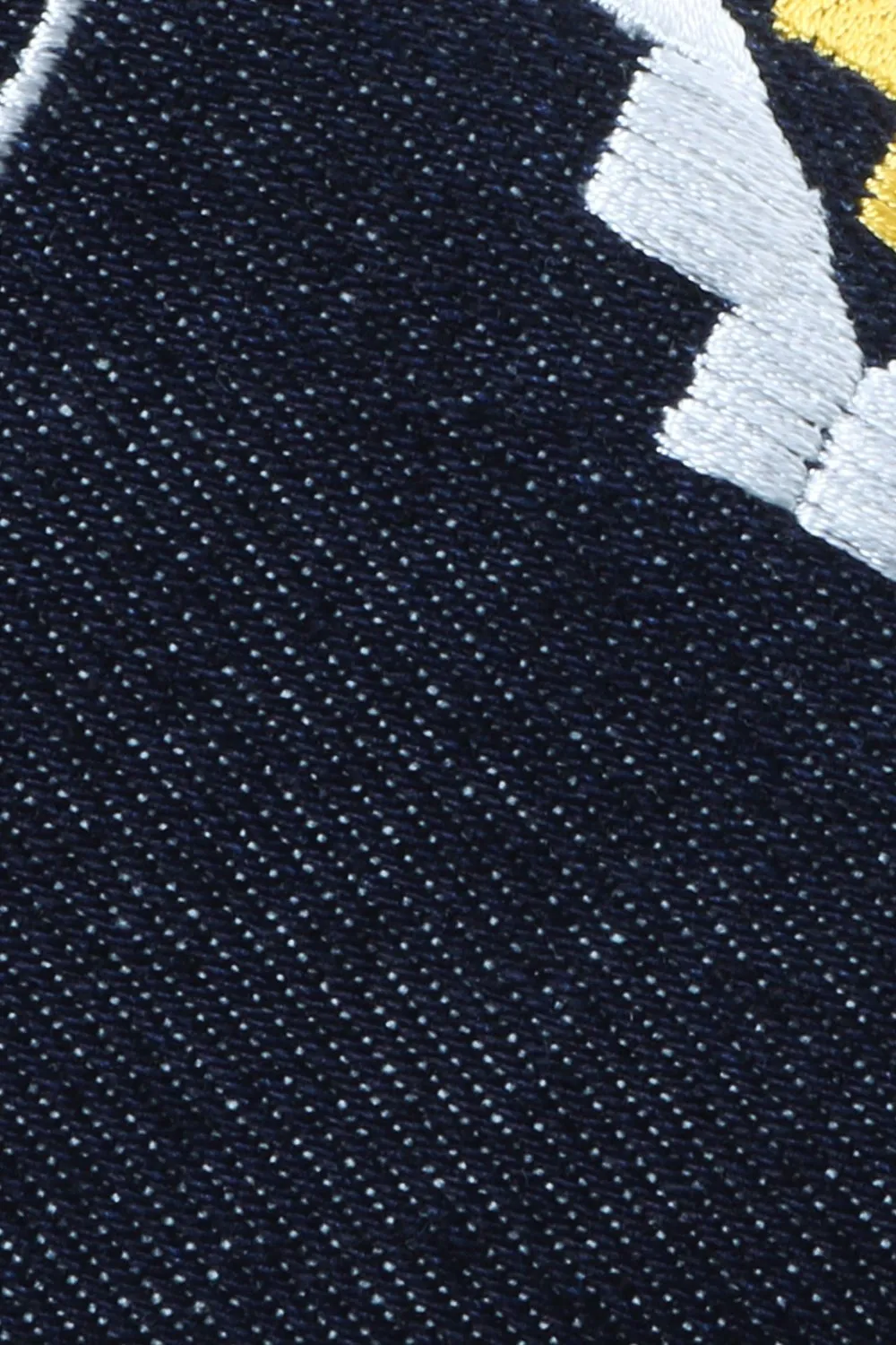Mens Navy Denim Aztec Embroidered Espadrilles