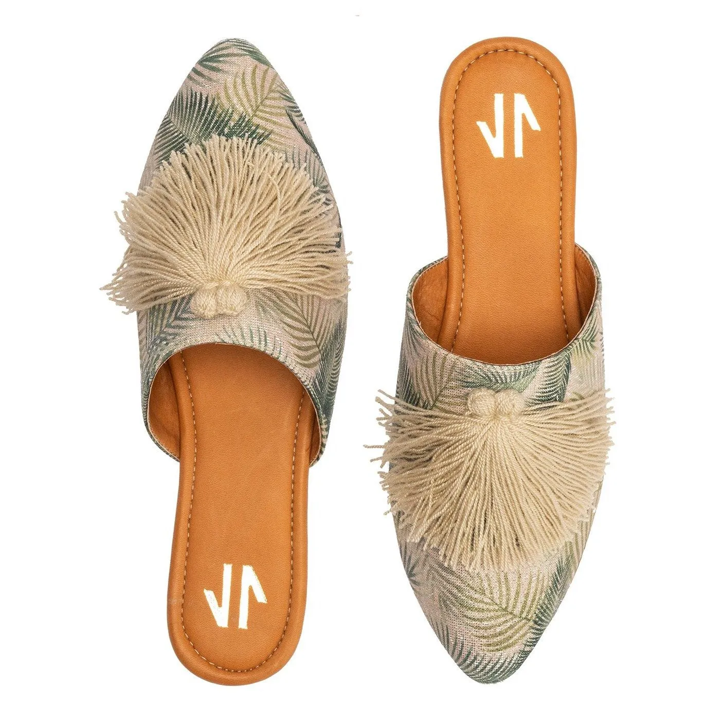 Milonga Flat Mules  Green