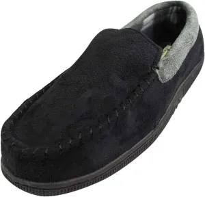 NORTY Mens M-2XL Black/Grey Slippers 15030