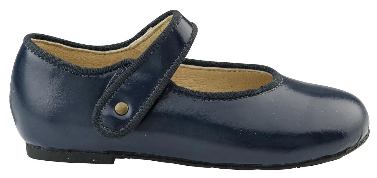 Old Soles Girl's Praline Lady Jane Leather Mary Janes, Baltic