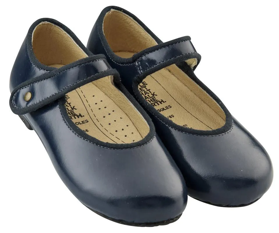 Old Soles Girl's Praline Lady Jane Leather Mary Janes, Baltic