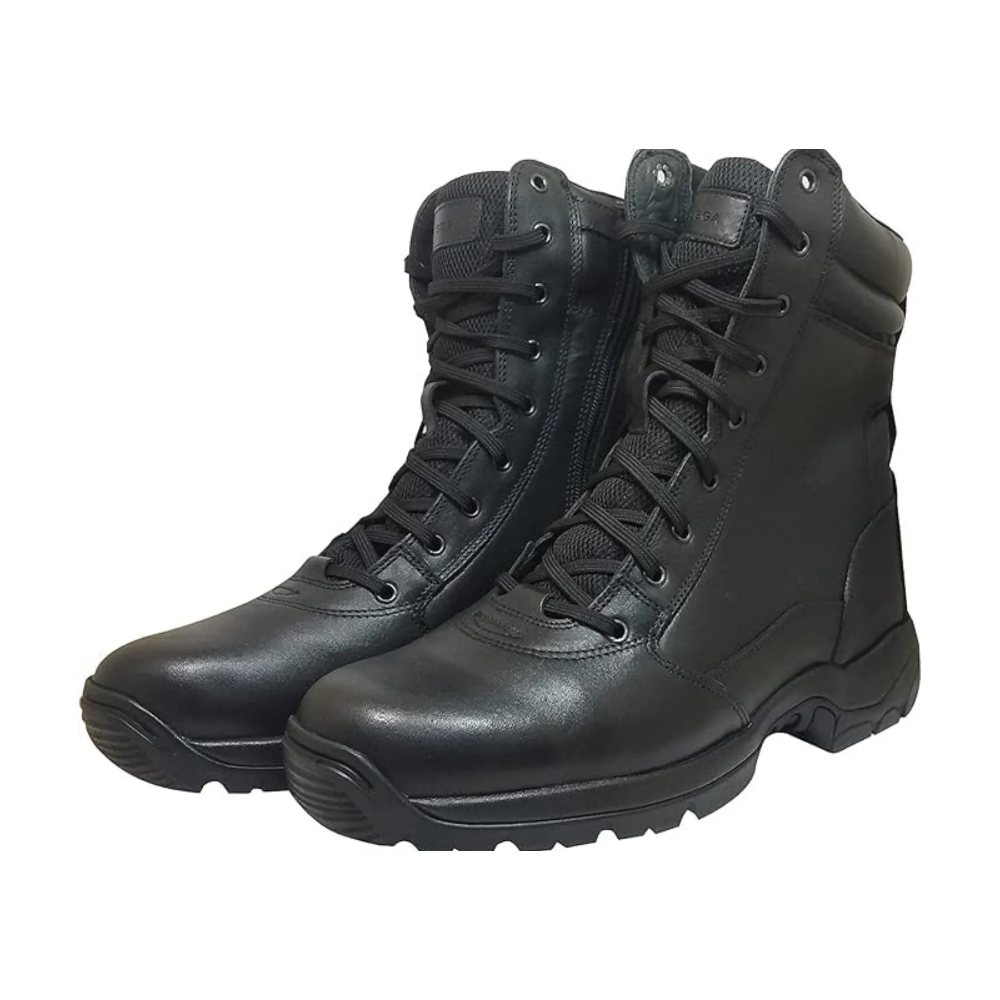 QUIVE SEGA Combat 3.O Mid-Calf Black Leather Boots