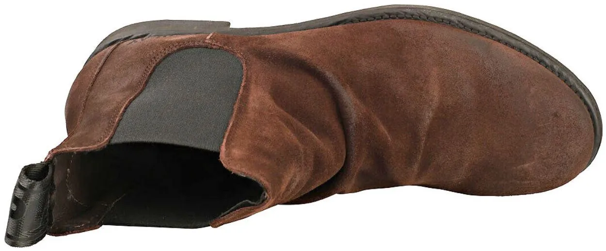 Replay City Dark Brown Mens Suede Chelsea Ankle Boots