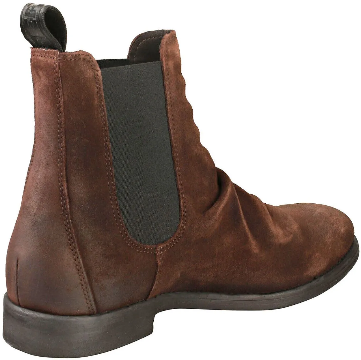 Replay City Dark Brown Mens Suede Chelsea Ankle Boots