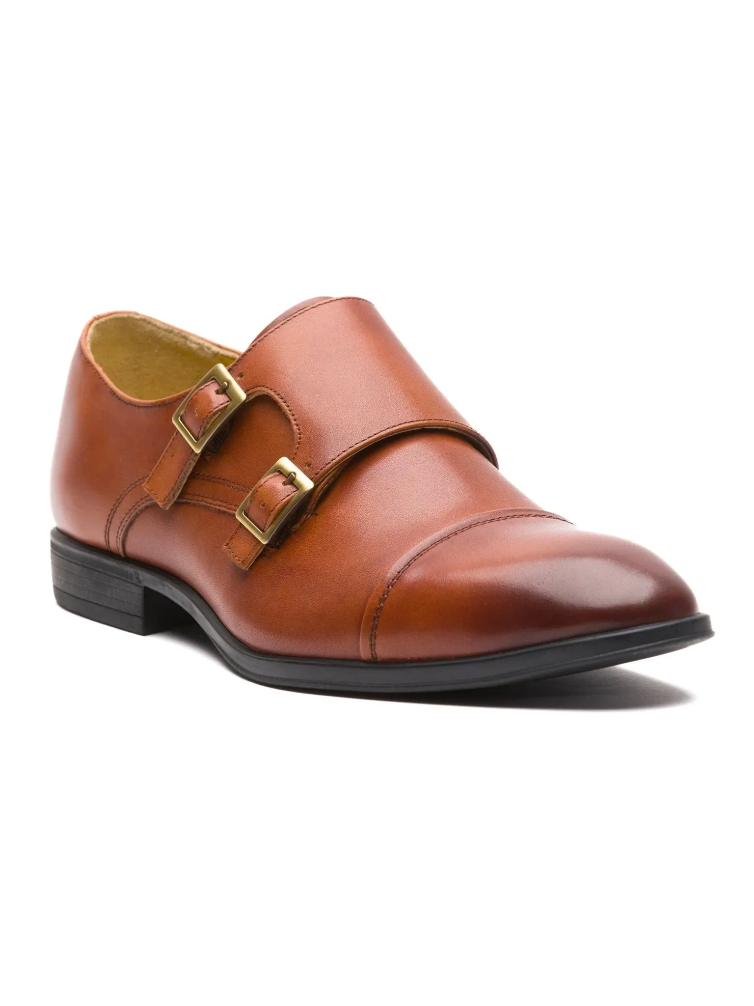 Steptronic - Fresno Mens Shoes / Leather Mens double buckle monk