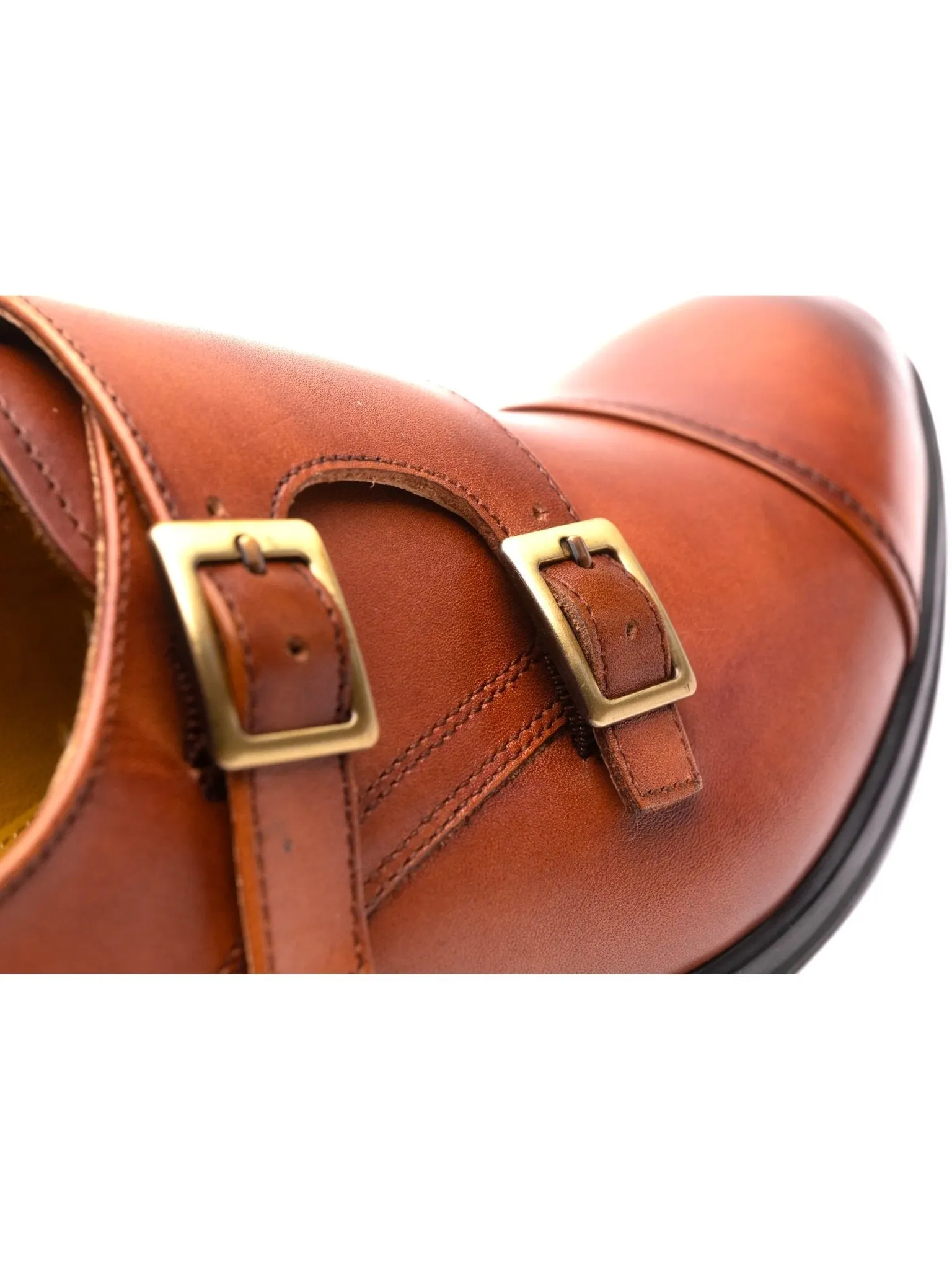Steptronic - Fresno Mens Shoes / Leather Mens double buckle monk
