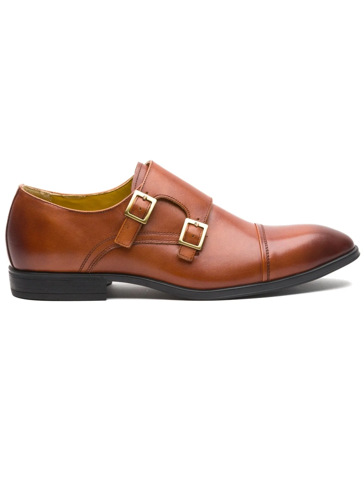 Steptronic - Fresno Mens Shoes / Leather Mens double buckle monk