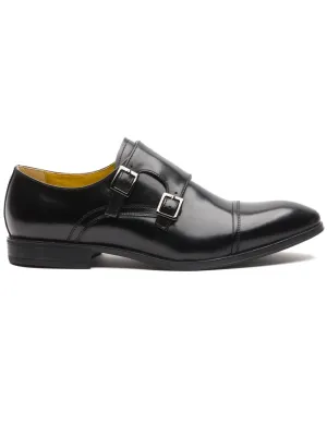 Steptronic - Fresno Mens Shoes / Leather Mens double buckle monk