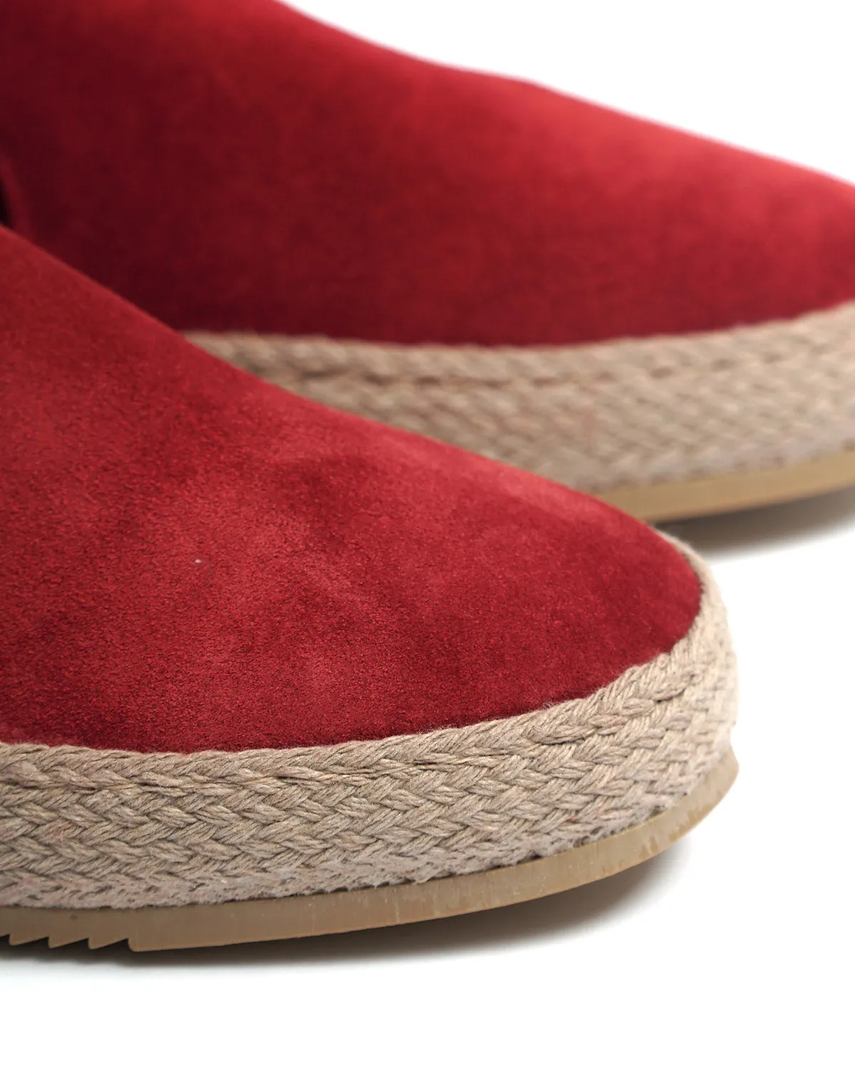 Suede Espadrilles / Chili