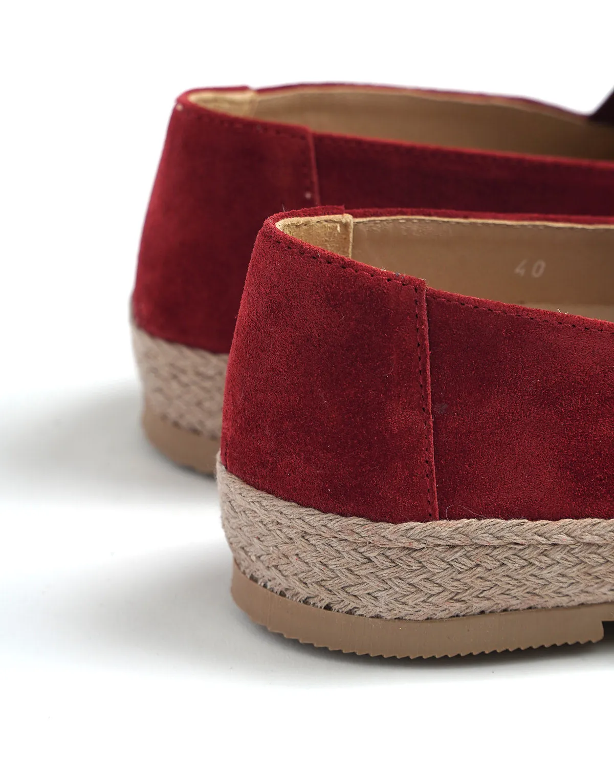 Suede Espadrilles / Chili