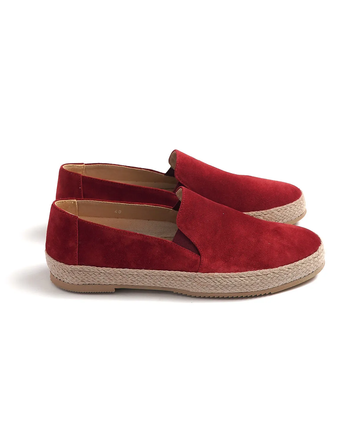 Suede Espadrilles / Chili