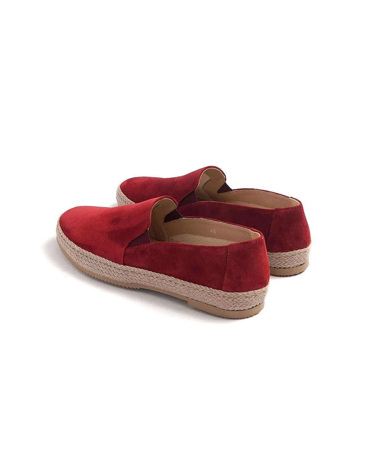 Suede Espadrilles / Chili