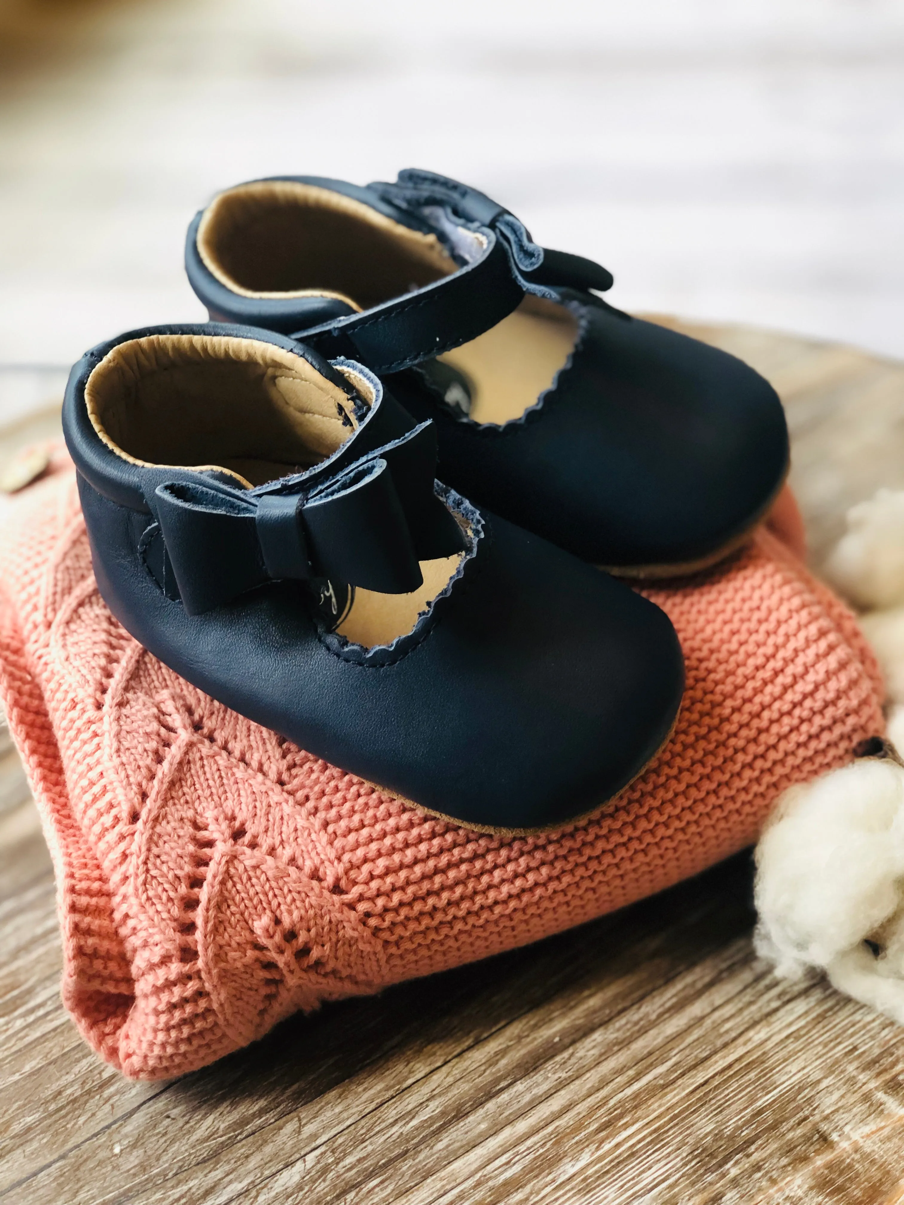 Sweet Mary Janes - Amrin Blue - Soft Soles