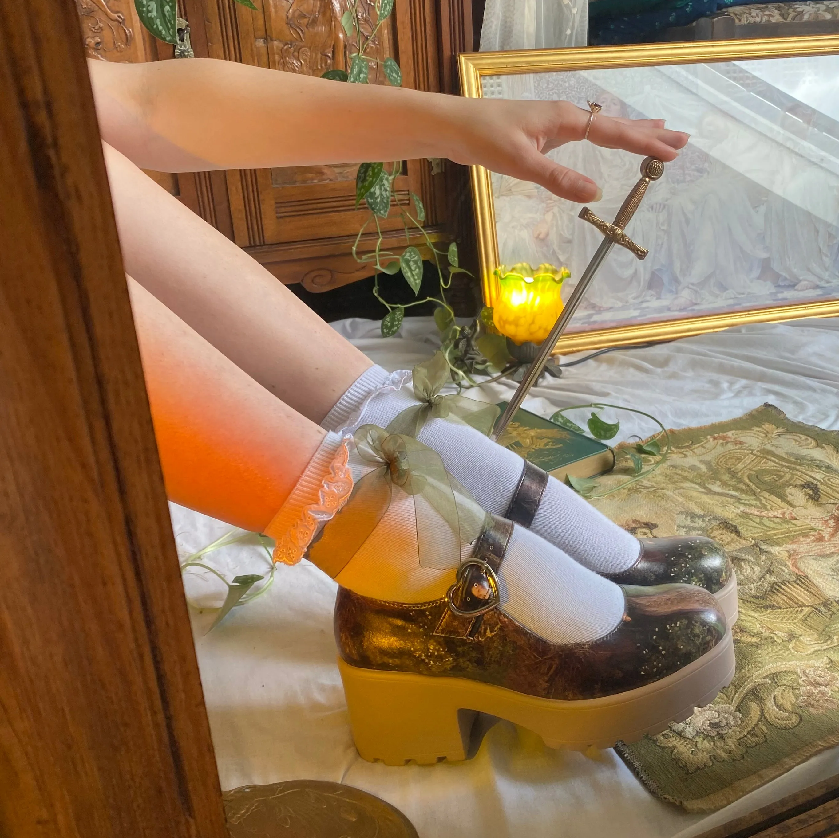 Tira Painting Mary Janes ' Ophelia Edition'
